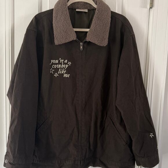 Taylor Swift | brown canvas Evermore "Cowboy Like Me" work jacket | size large - Picture 6 of 6